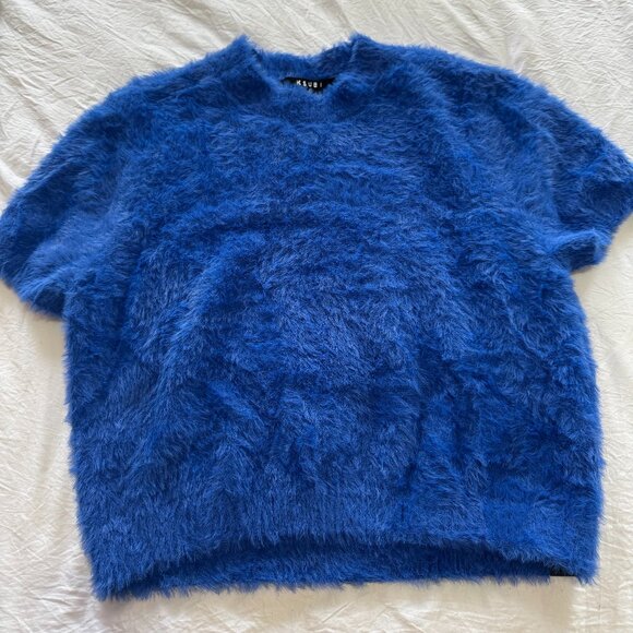 KSUBI blue furry top - Picture 1 of 4